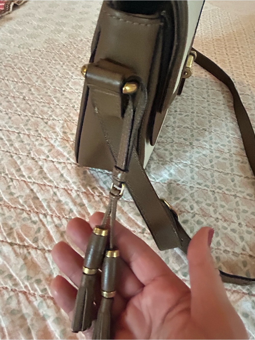 Gucci Derby Shoulder Bag in Cream Canvas and Brown Leather trim - Picture 16 of 17